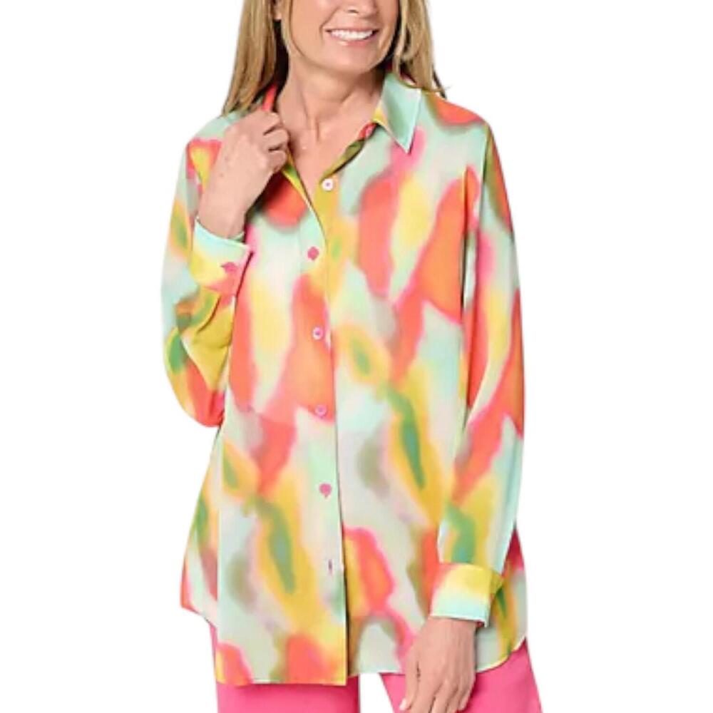 Brandis Women's Dress Out Loud Serving Curvy Bestie Shirt Kaleidoscope - Regular